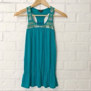 Express Sequin Racerback Tank Top
